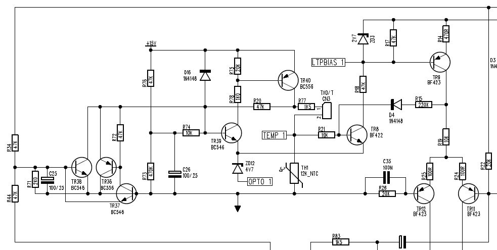 GIGRAC 600 AMPLIFIER PROTECTION SCHEMATIC
